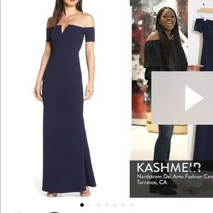 Lulus navy off the shoulder dress